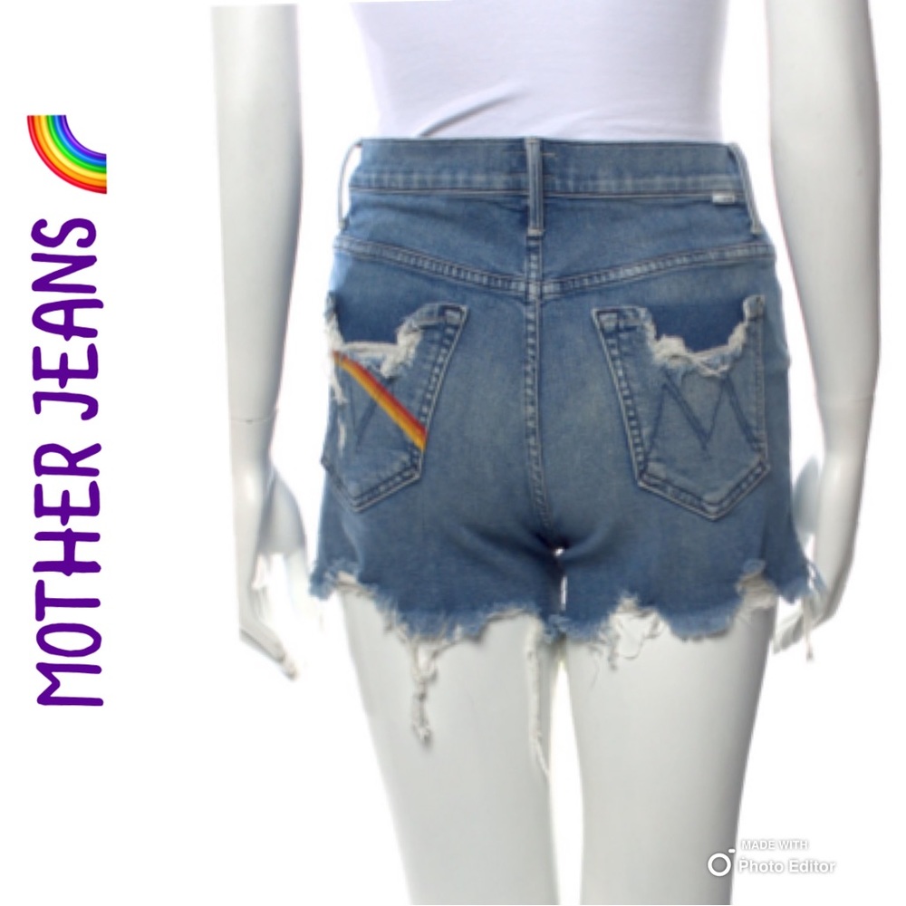 COPY - MOTHER Jean Shorts with Rainbow 🌈